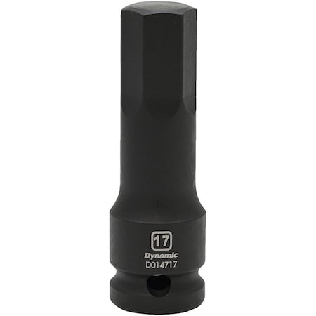 Dynamic Tools 1/2" Drive Metric Hex Head, 17MM, Bit Impact Socket D014717